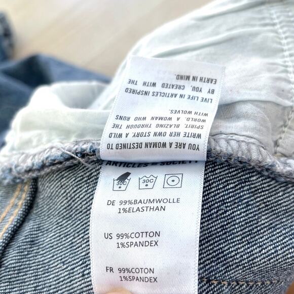 Articles of Society The Smith High Rise Relaxed Jeans | Deep Lake Size 14 - Picture 5 of 9